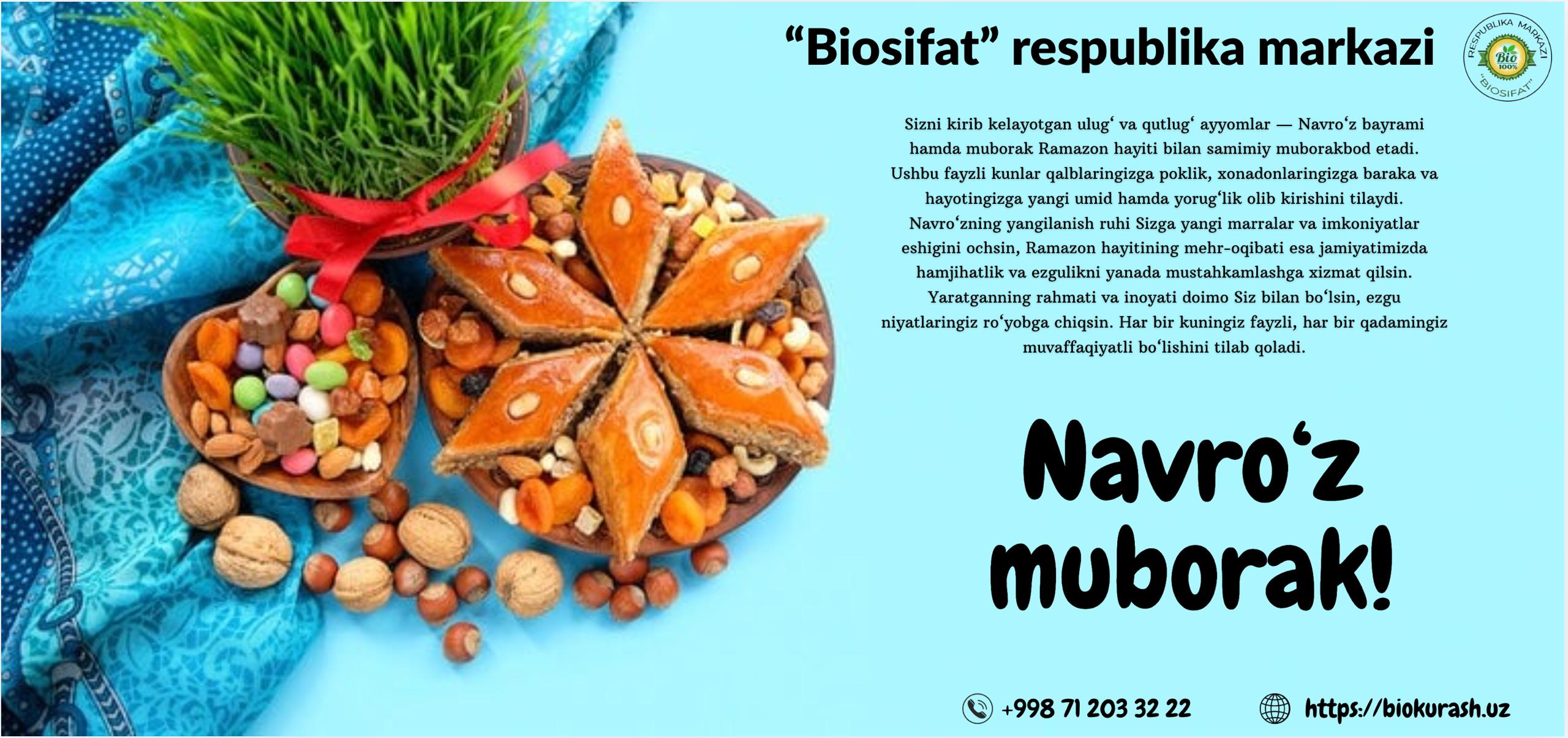 Navro‘z va Ramazon hayiti muborak bo‘lsin!